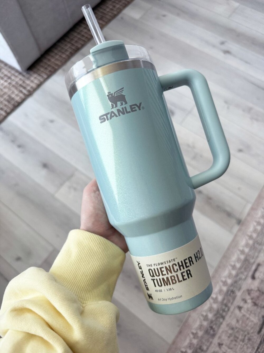 "Blueberry Milk" Shimmery Blue Stanley Tumbler 40oz. - Target